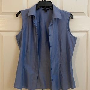 Women’s Collar Button Down Sleeveless Shirt